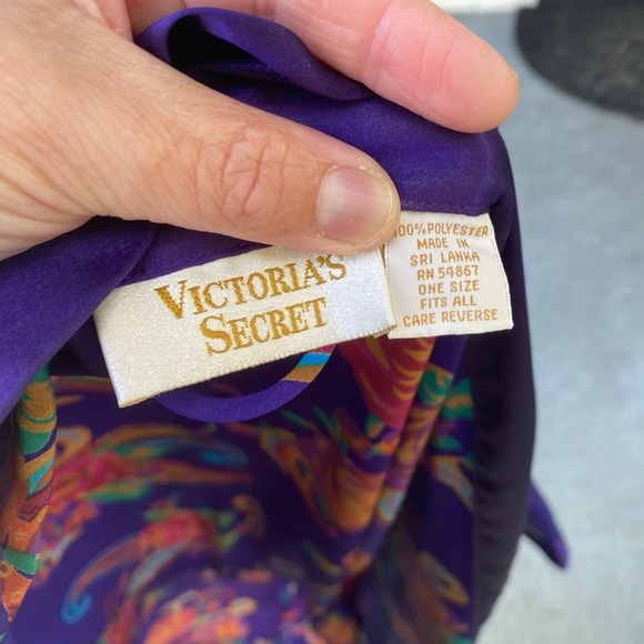 Victoria's Secret Vintage Gold Label Purple Floral Robe women’s One Size - Picture 8 of 8